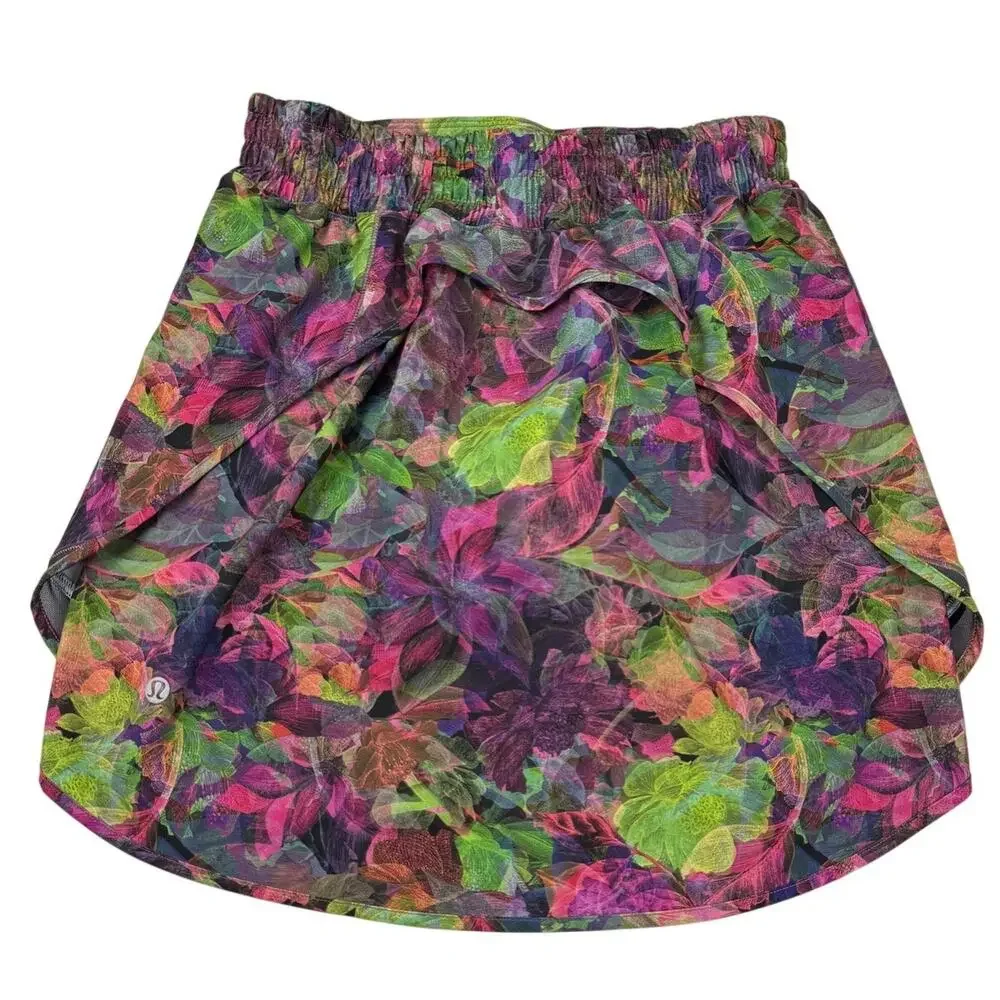 LULULEMON Hotty Hot High-Rise Skirt Long Size 4 Vivid Floral Tone Multi
